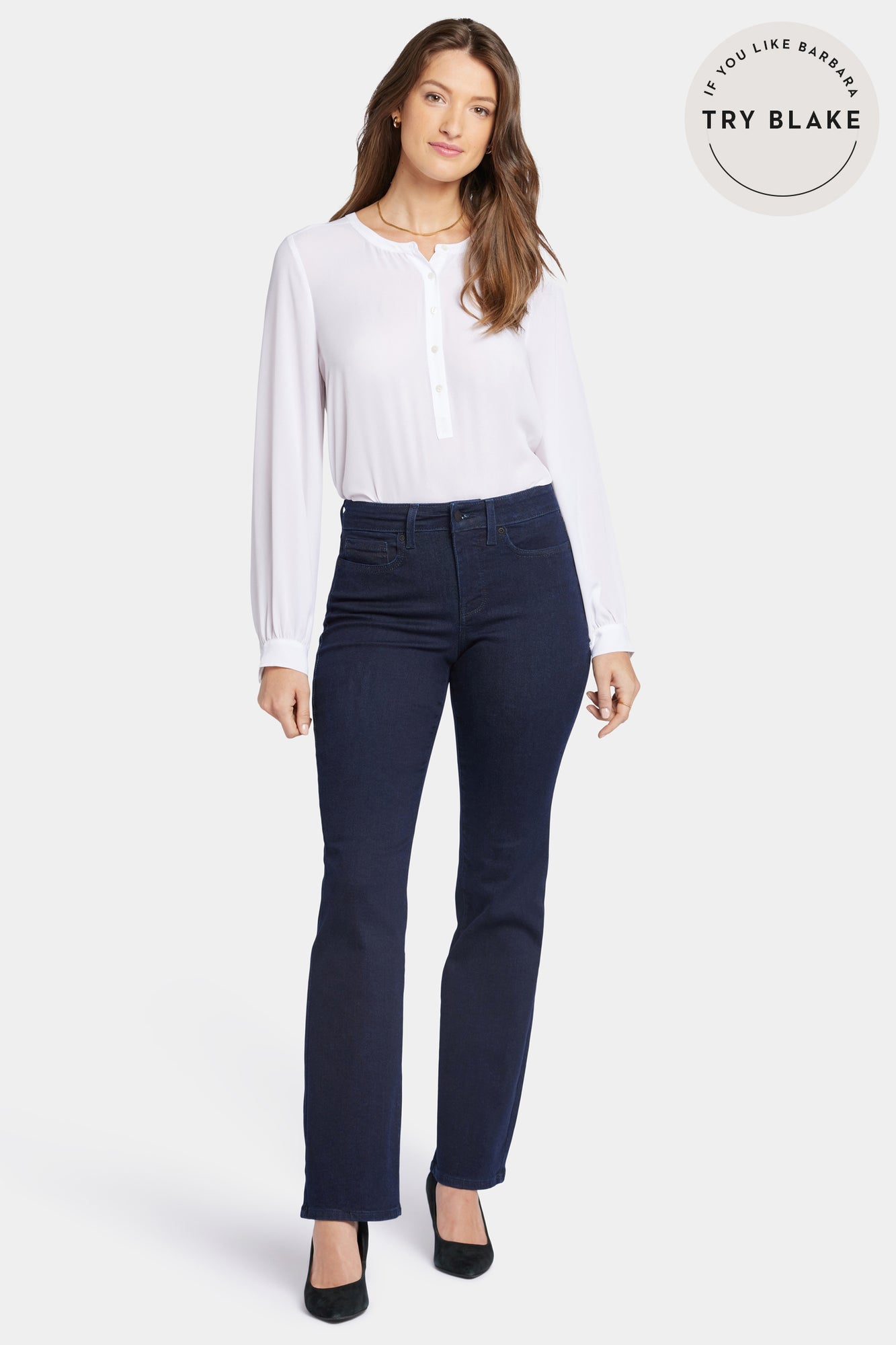 NYDJ Blake Slim Flared Jeans With High Rise - Rinse