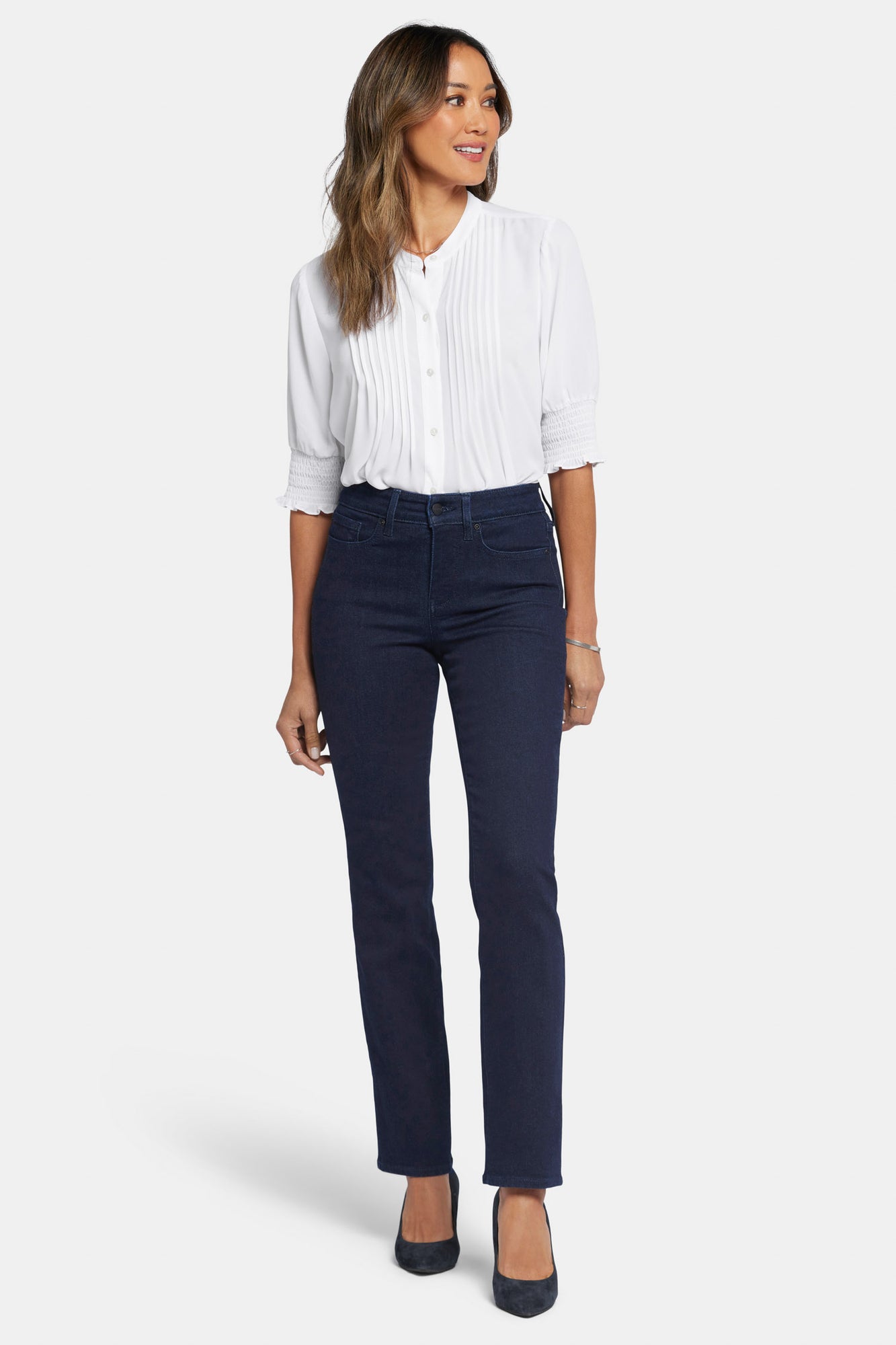 NYDJ Ellison Straight Jeans With High Rise - Rinse