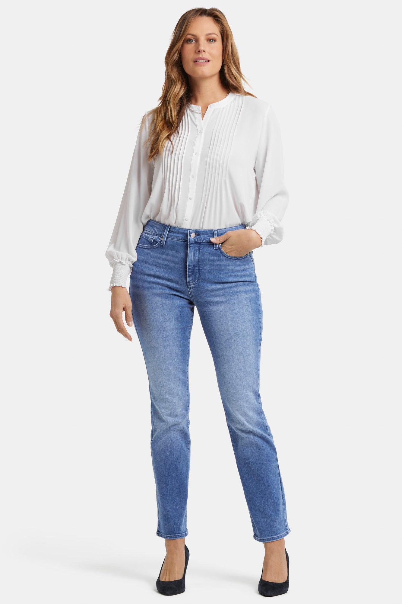 NYDJ Ellison Straight Jeans With High Rise - Stunning