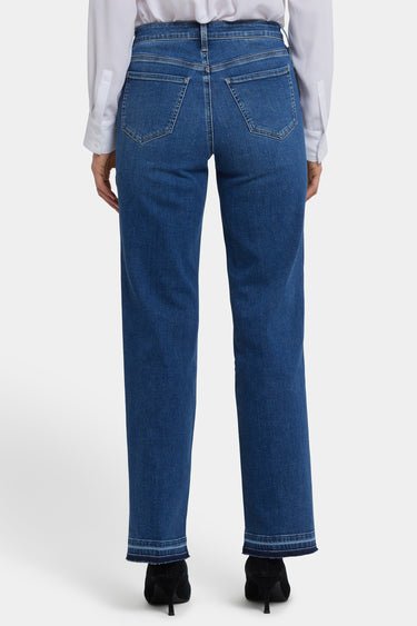 NYDJ Bailey Relaxed Straight Jeans With High Rise And Released Hems - Opera Blue