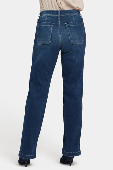 NYDJ Brooke Loose Straight Jeans With Super High Rise - Louvre Sapphire