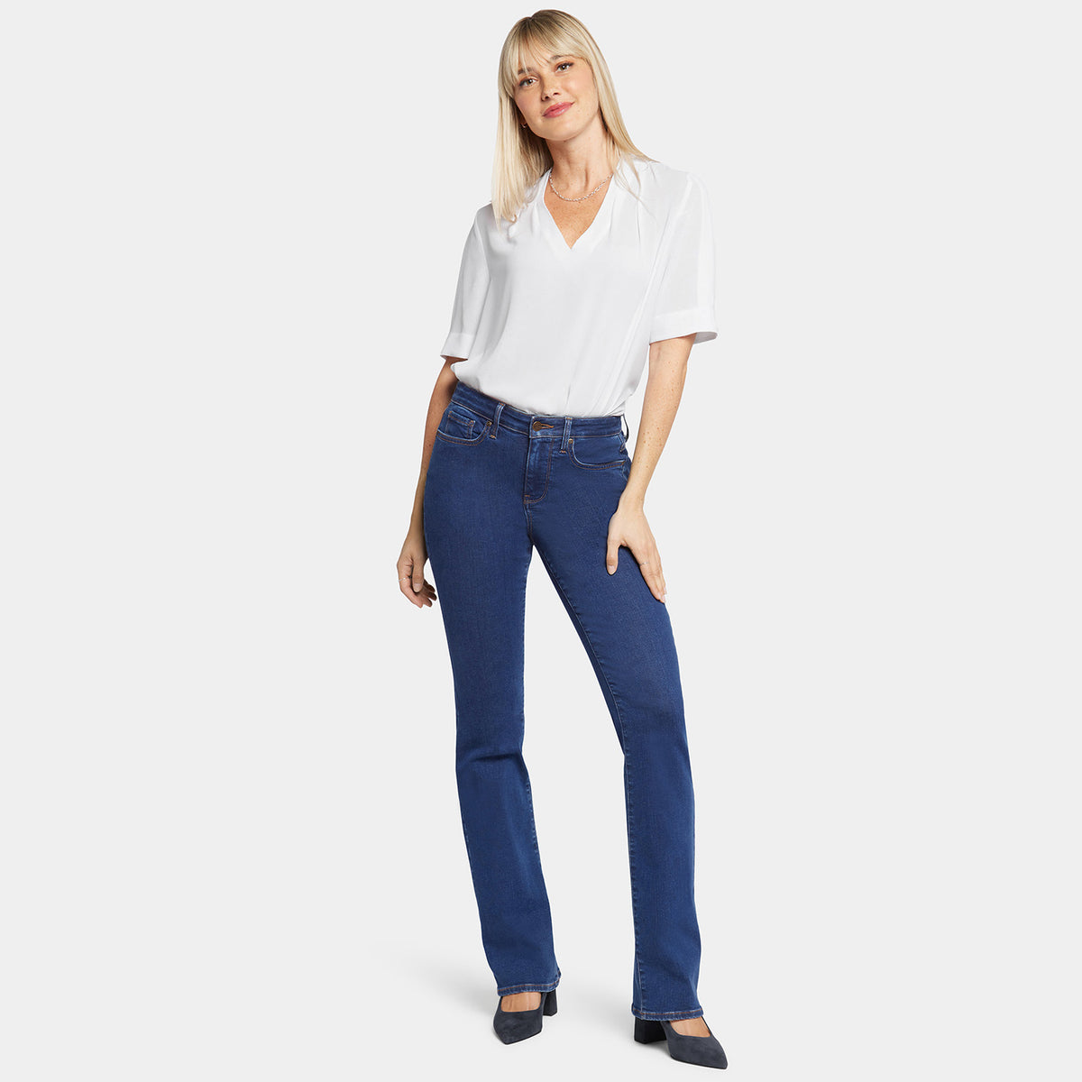 Jean Bull Head Laguna Bootcut Pour Femme - Taille 5S - Délavé Bleu Foncé - Jambe 30L