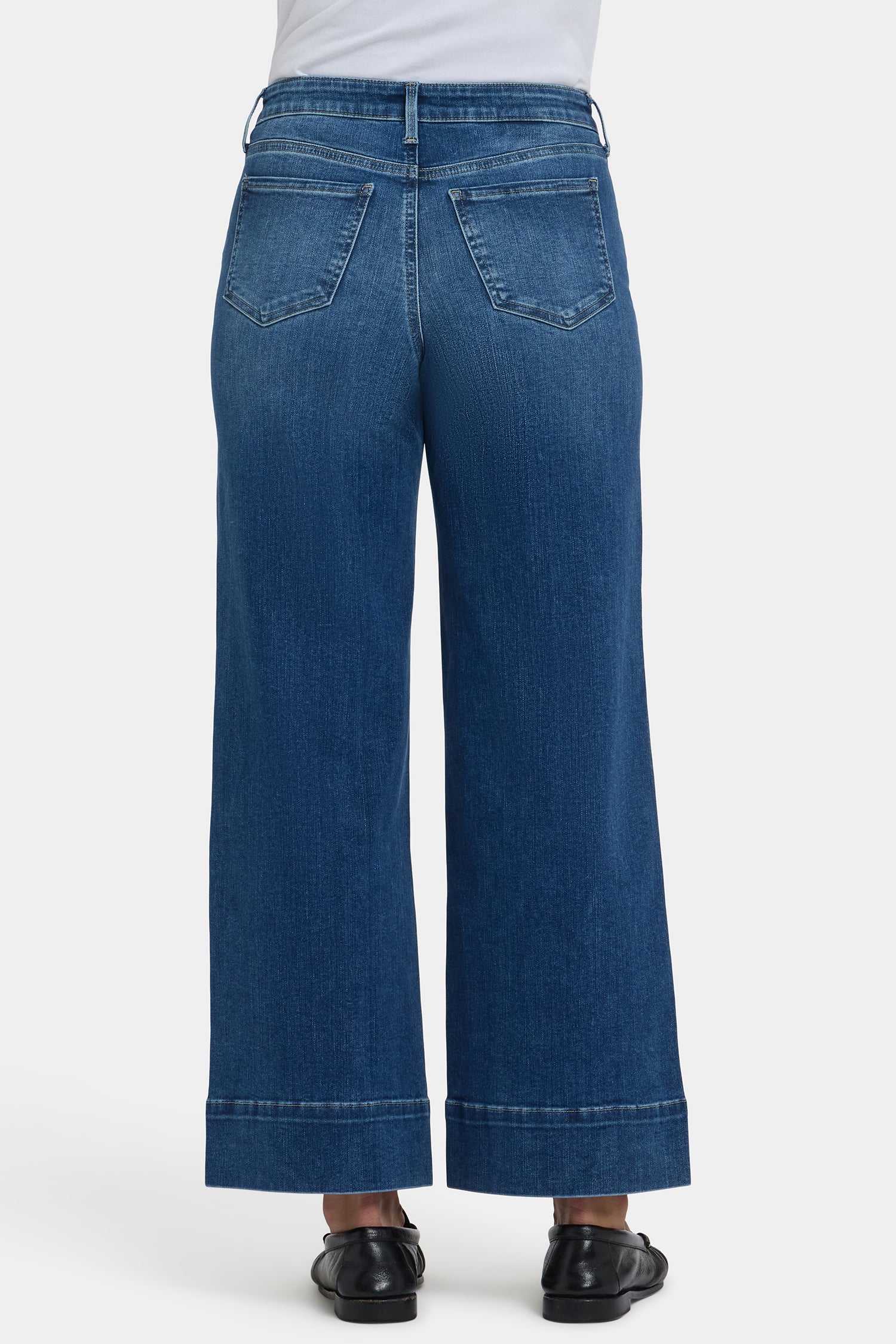 NYDJ Womens Cindi Relaxed Wide Leg Ankle Jeans - High Rise Drawstring Tie With Fray Hem & Lift Tuck® Technology - View #4