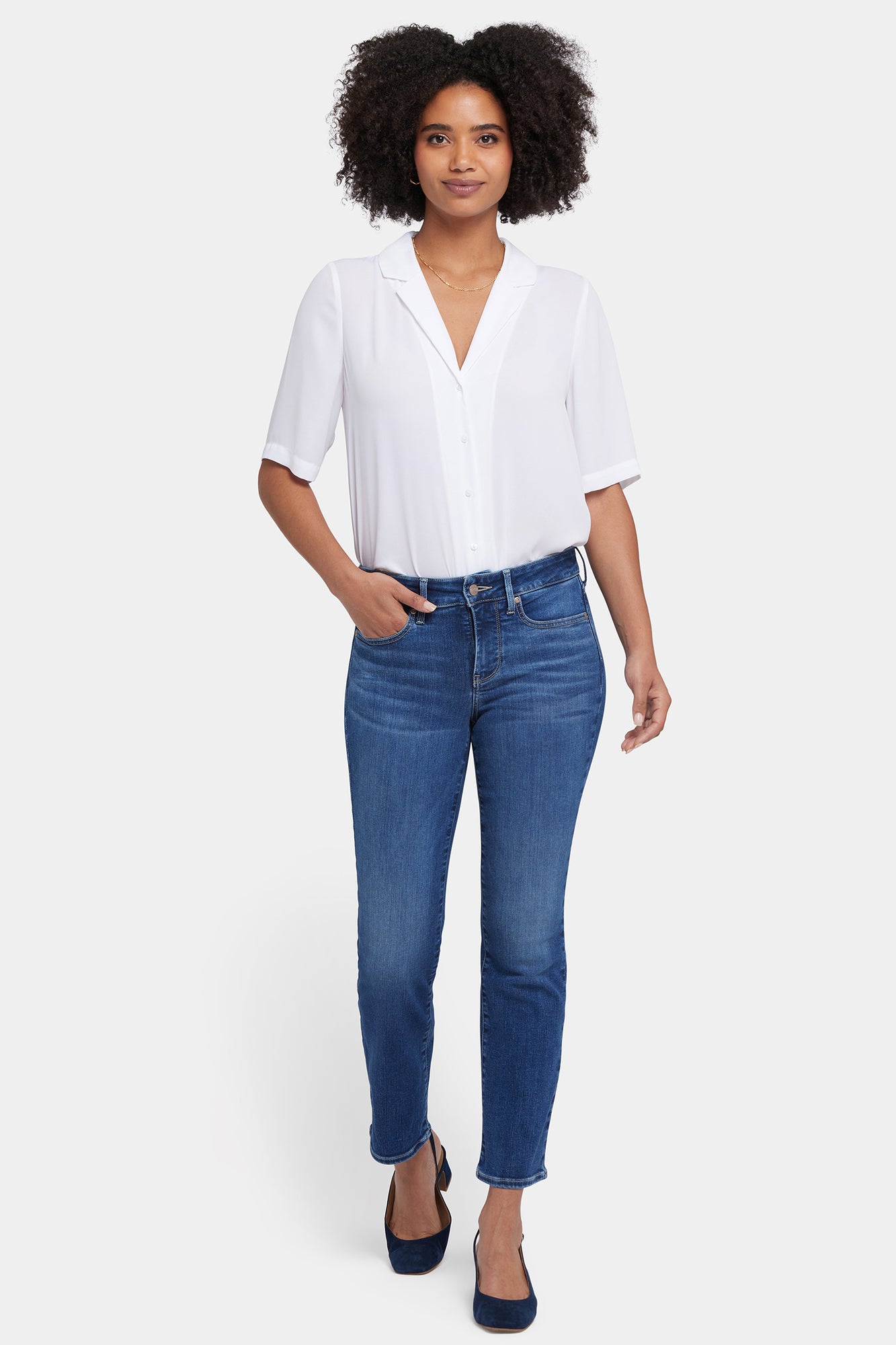 NYDJ Marilyn Straight Ankle Jeans  - Laguna Wave