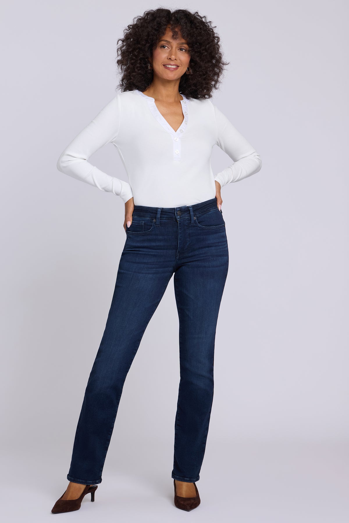 NYDJ Marilyn Straight Jeans  - Bluebird