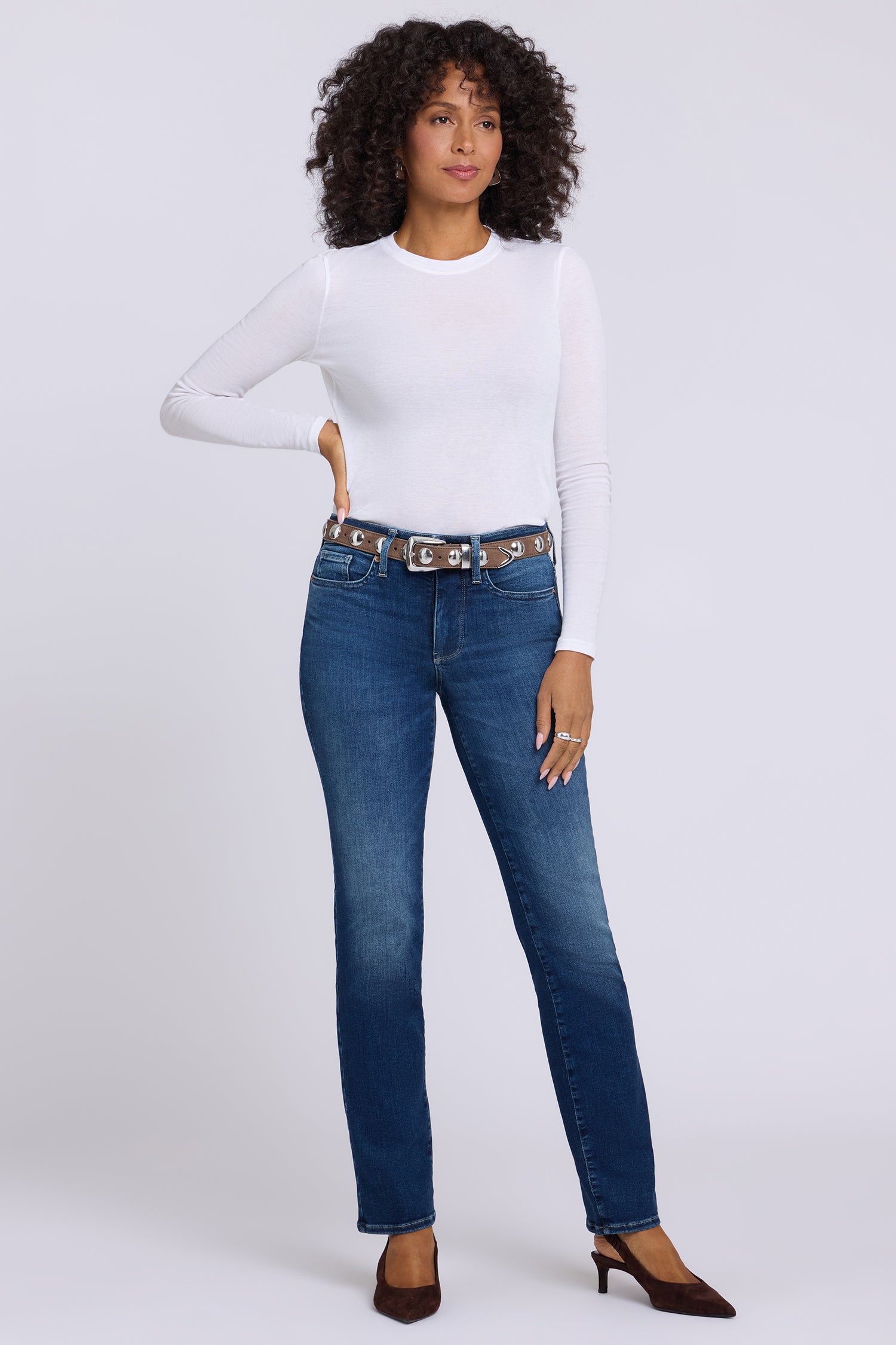 NYDJ Marilyn Straight Jeans  - Dahlia