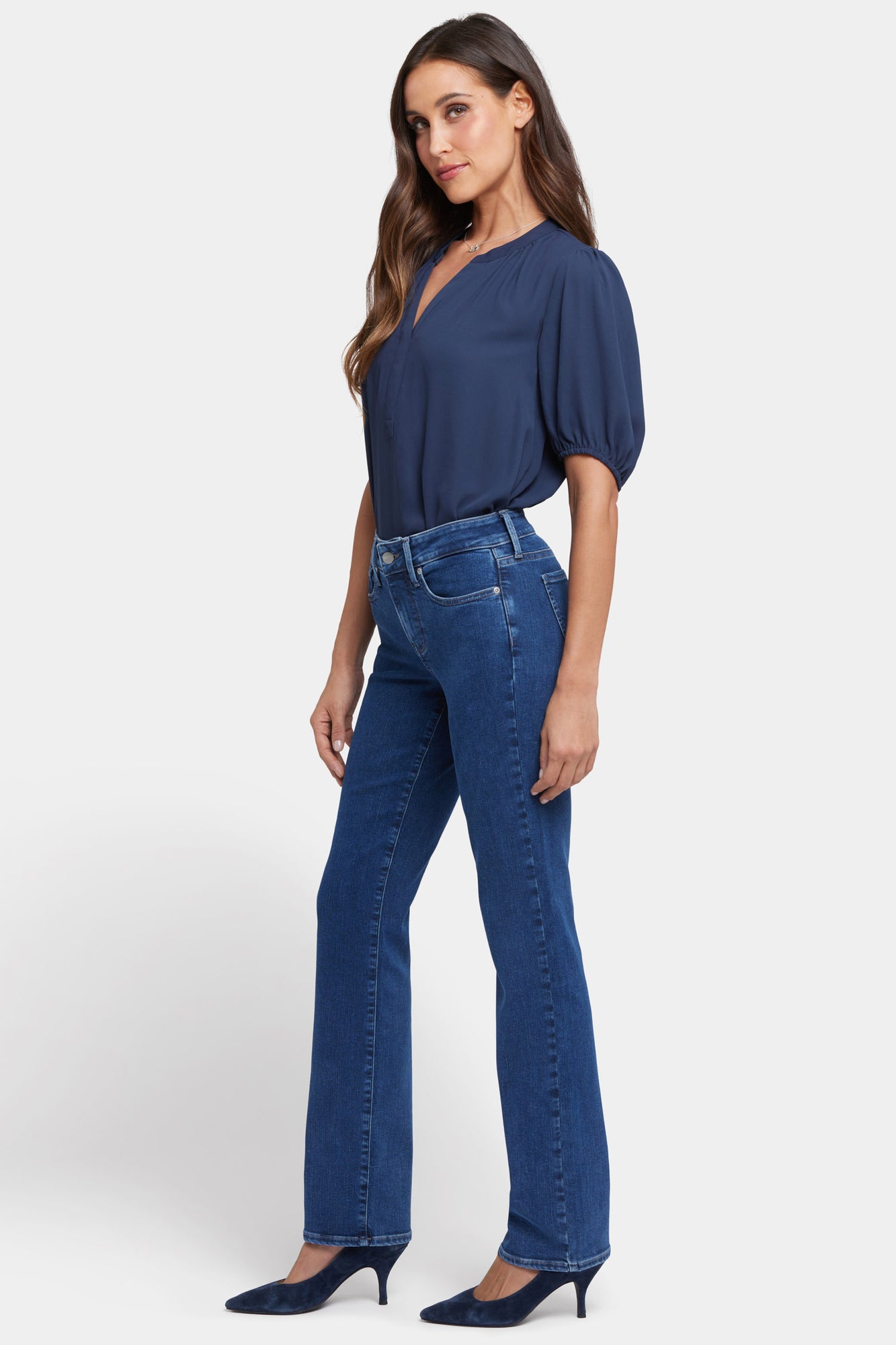 NYDJ Marilyn Straight Jeans  - Hollywood Indigo