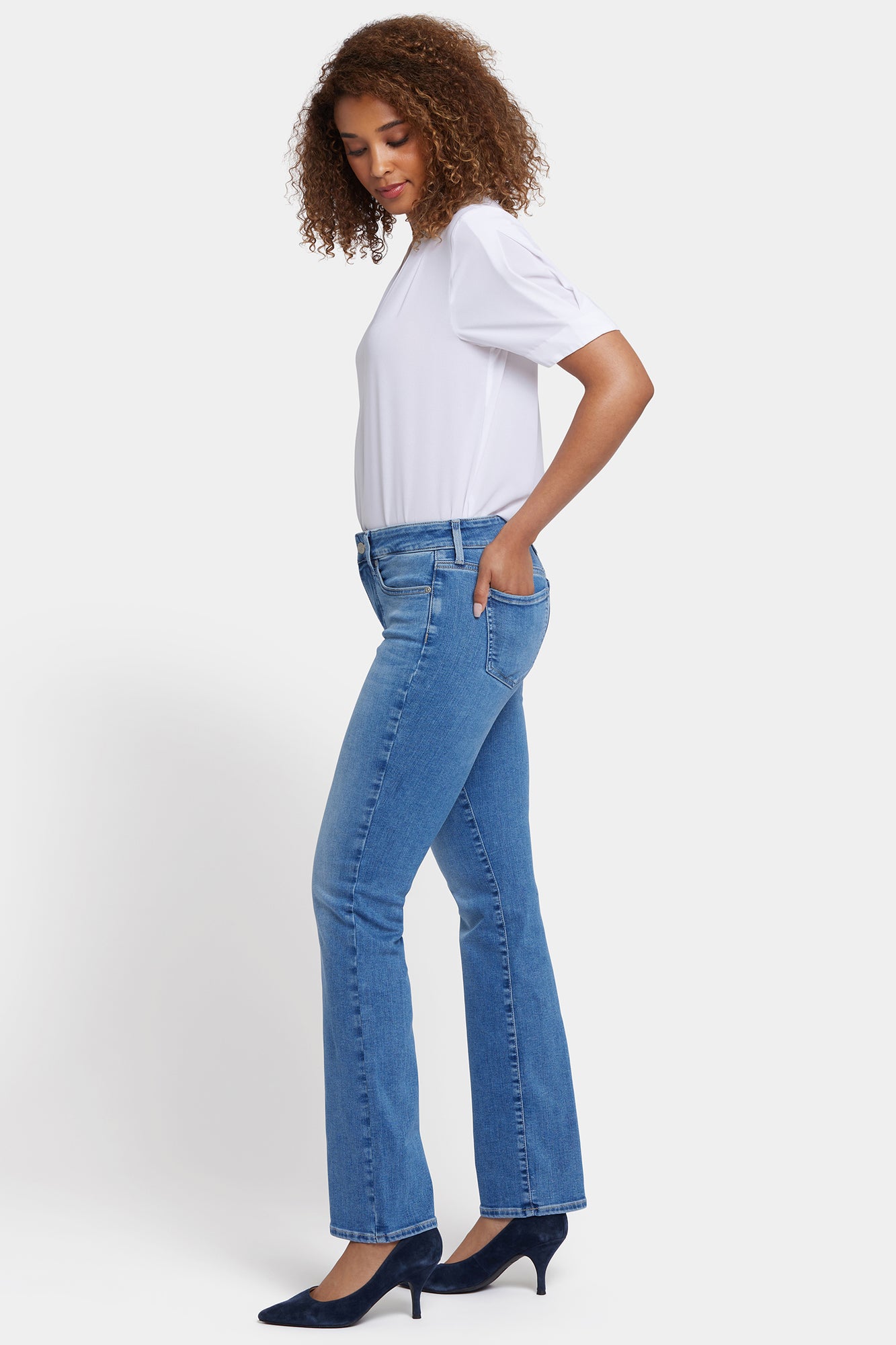 NYDJ Marilyn Straight Jeans  - Newport Sky