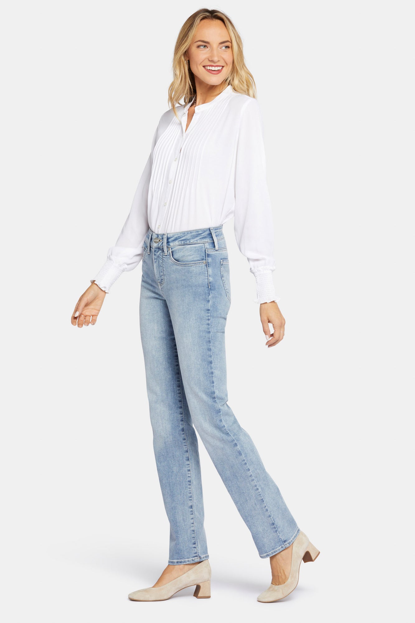 NYDJ Marilyn Straight Jeans In Long Inseam  - Haley