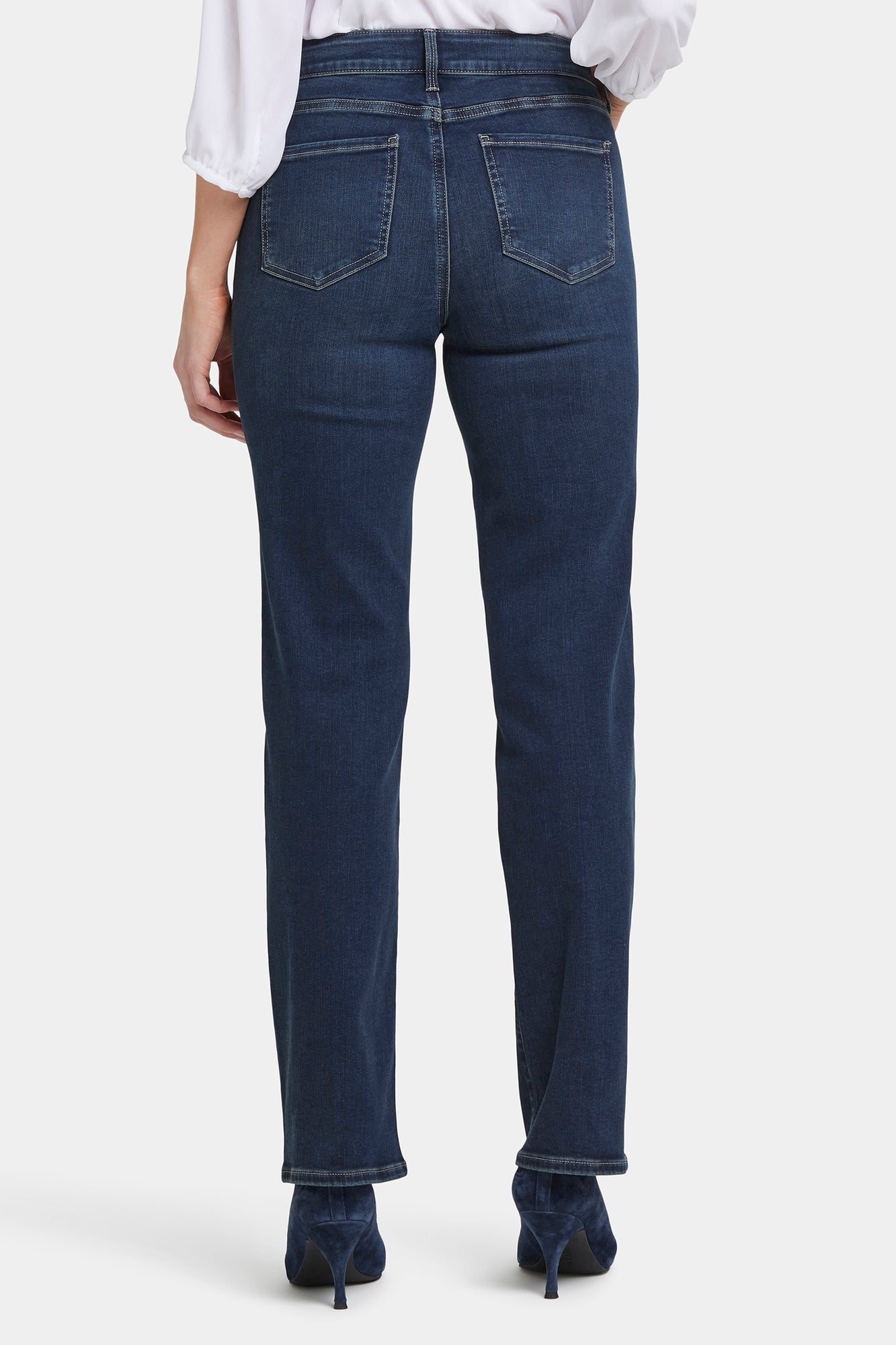 NYDJ Marilyn Straight Jeans In Long Inseam With High Rise - Presley