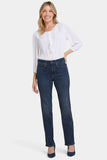 NYDJ Marilyn Straight Jeans In Long Inseam With High Rise - Presley