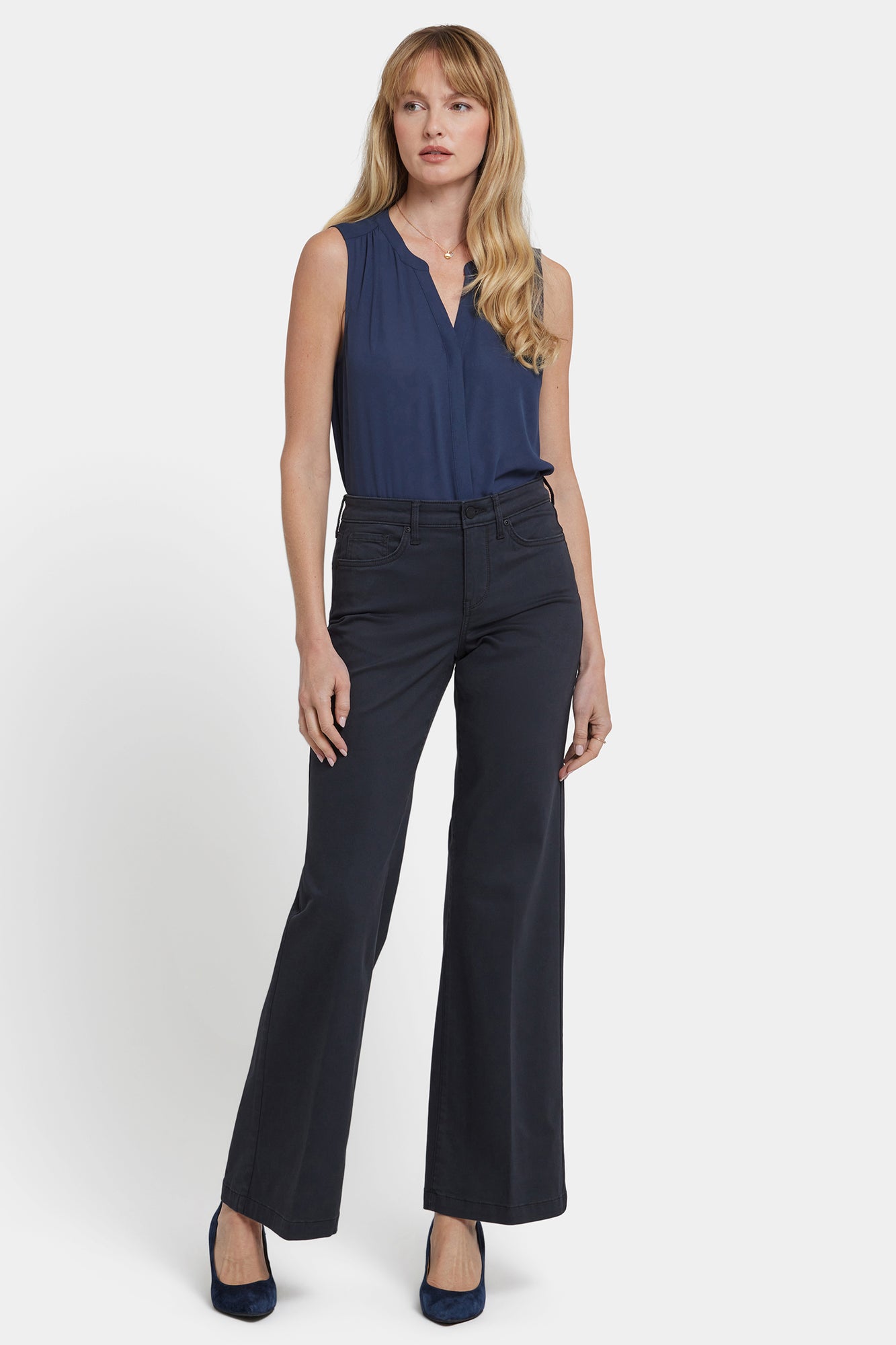 NYDJ Teresa Wide Leg Jeans  - Washed Black