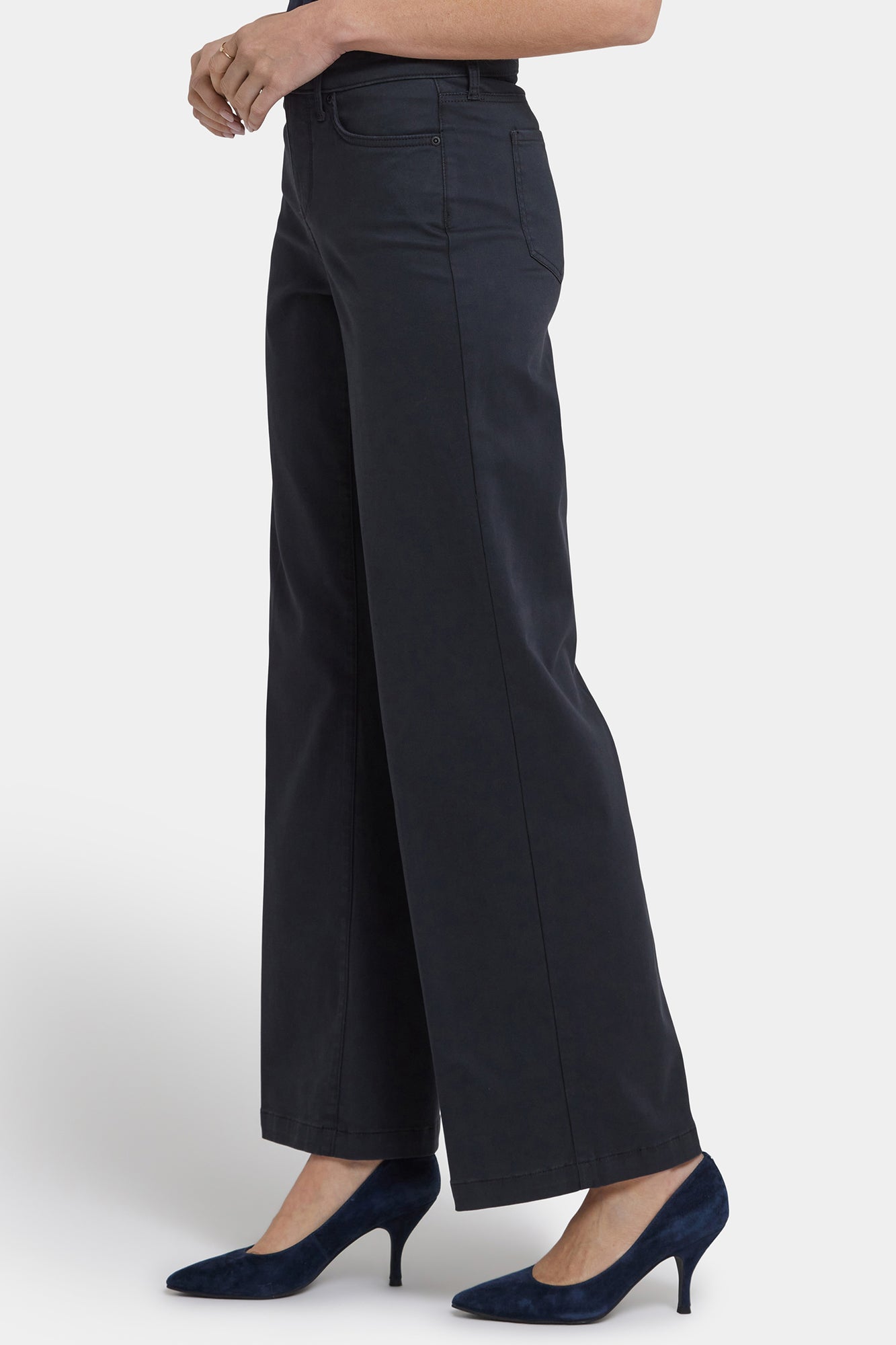 NYDJ Teresa Wide Leg Jeans  - Washed Black