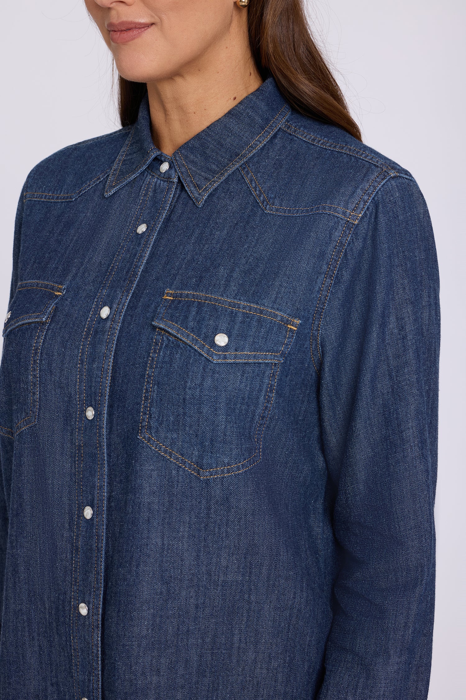 NYDJ Classic Denim Shirt  - Skylark