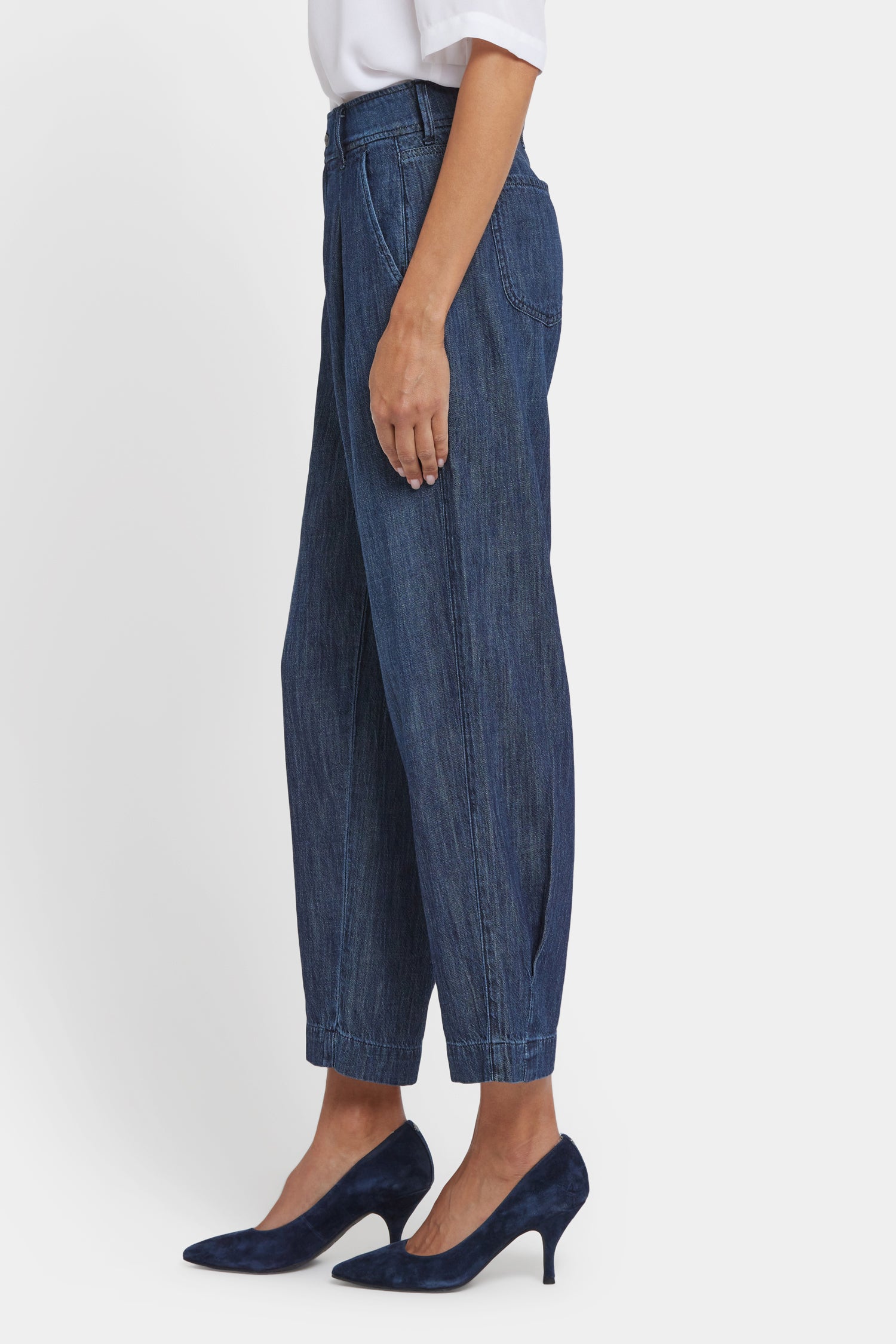 Balloon Trouser Jeans With Pleats - La Mer Blue | NYDJ