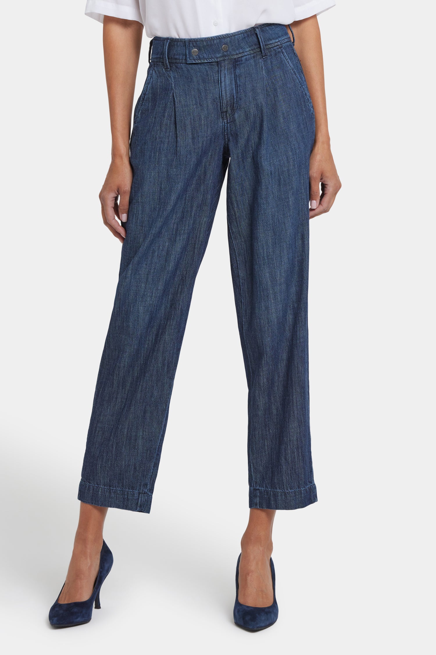 Balloon Trouser Jeans With Pleats - La Mer Blue | NYDJ