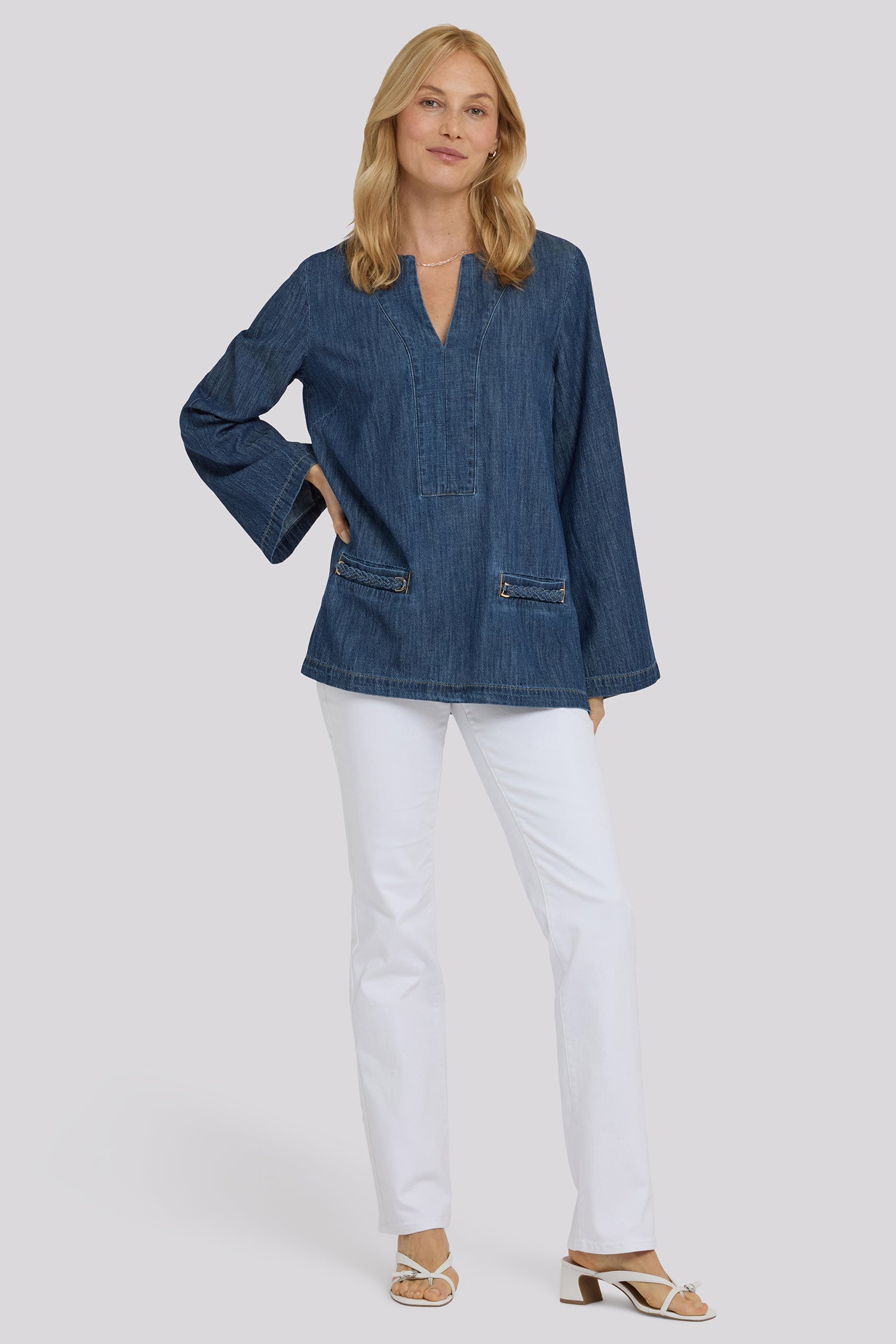 Denim Tunic - Medium Indigo Blue | NYDJ