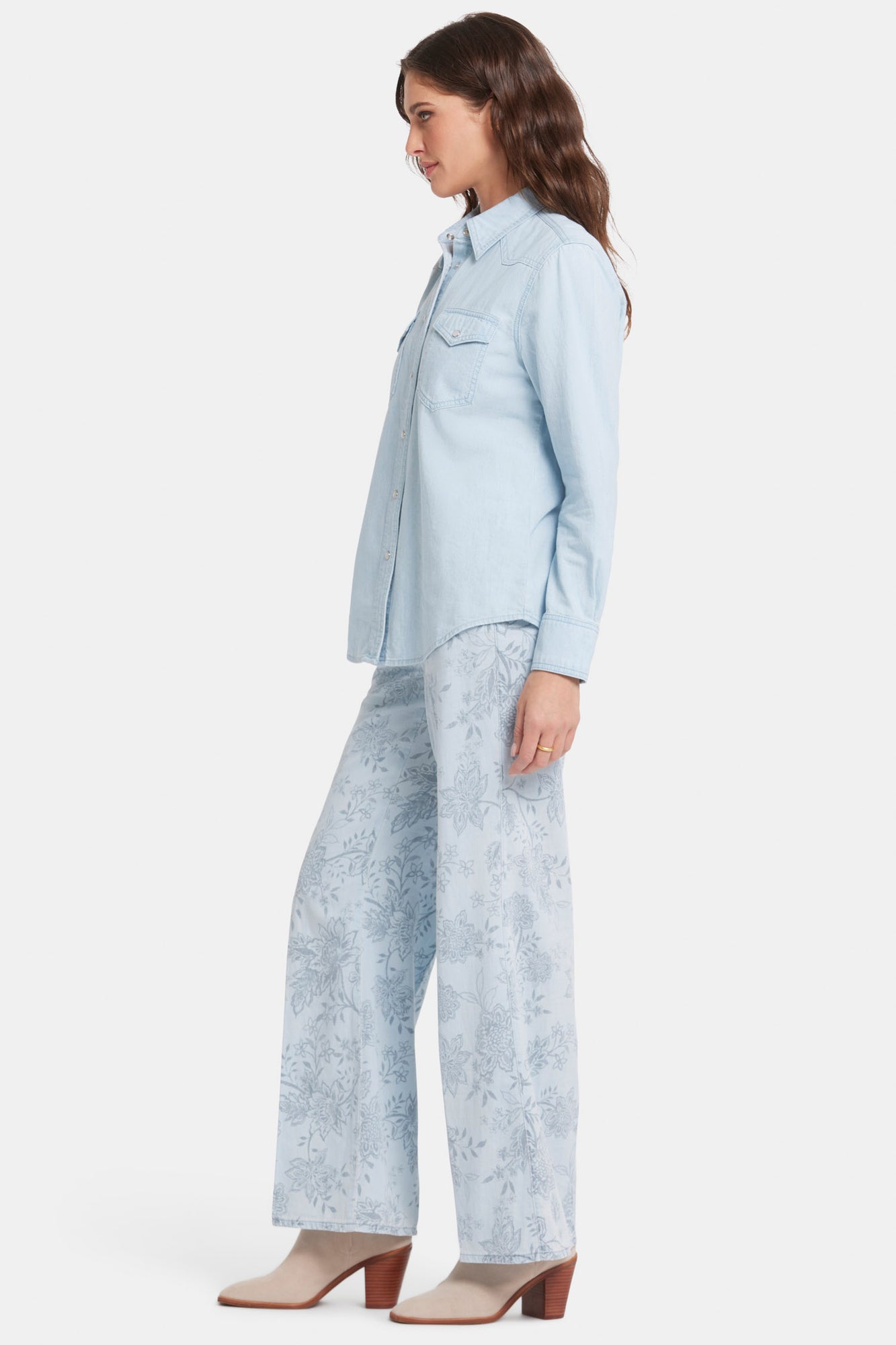 NYDJ Classic Denim Shirt  - Icy Lagoon