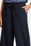 NYDJ Jayne Pull-On Wide Leg Ankle Pants  - Overdye Black