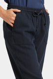 NYDJ Relaxed Drawstring Cargo Pull-On Pants  - Overdye Black