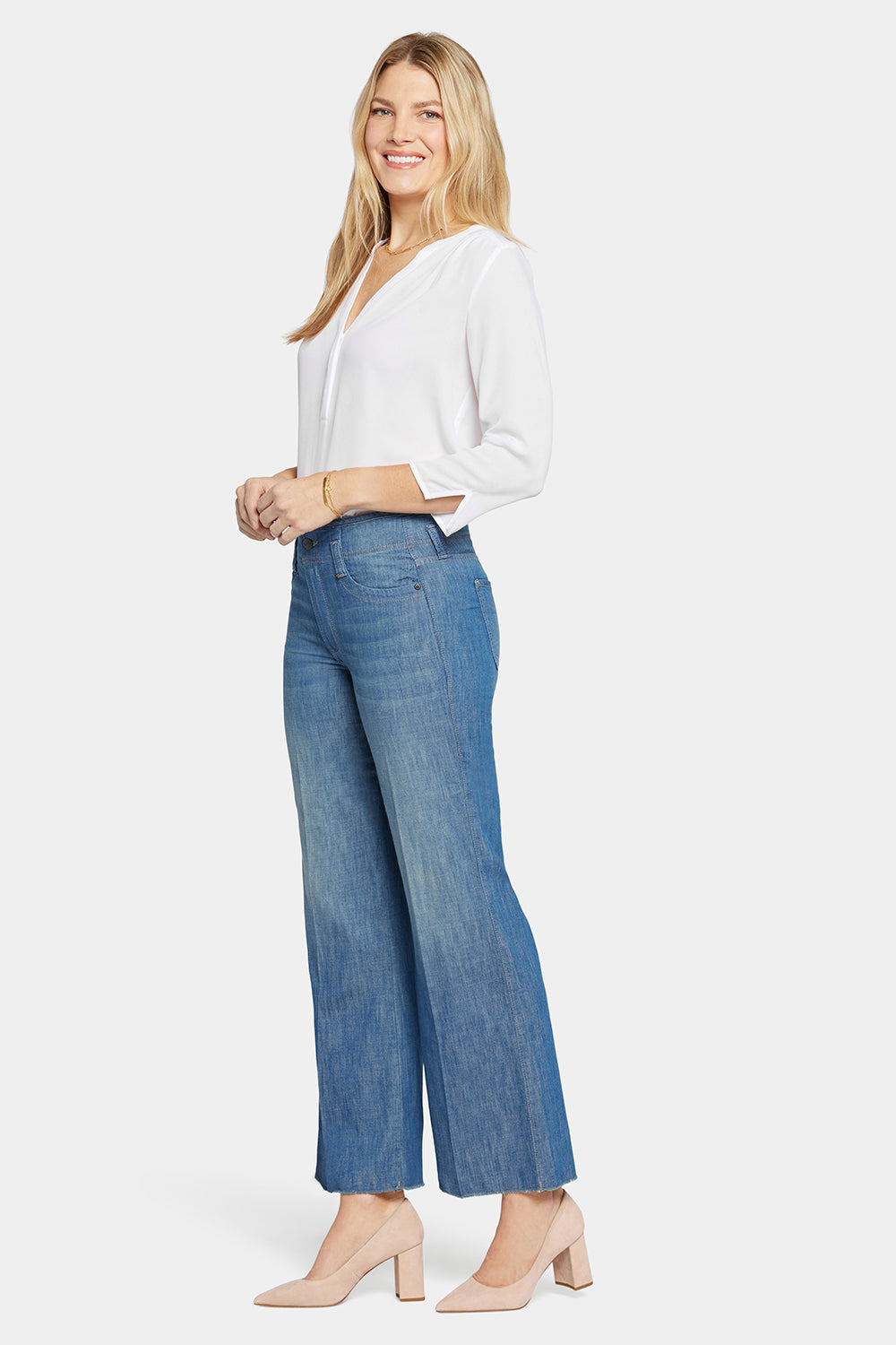 NYDJ Teresa Wide Leg Jeans With High Rise - Fantasy
