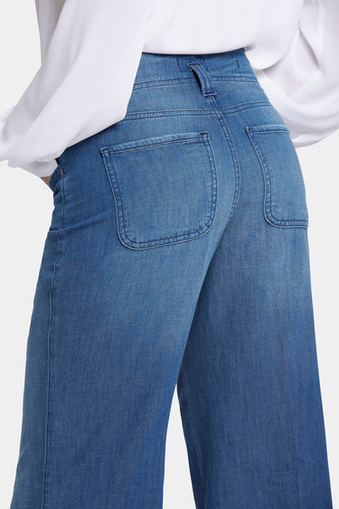 NYDJ Teresa Wide Leg Jeans With High Rise - Mission Blue