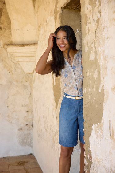 NYDJ Relaxed Bermuda Denim Shorts  - Corfu