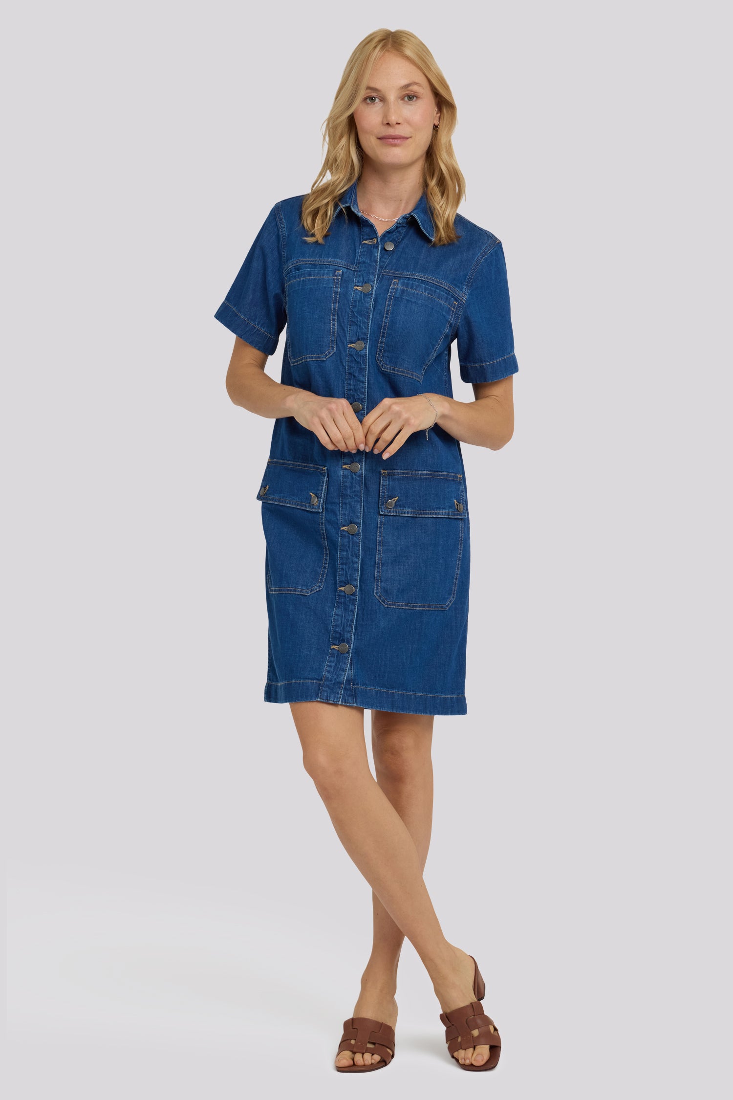 denim dress short sleeve Women's Shirt Ripped Denim Dress Button-Up Casual Tunic Top Blue at Amazon Women's Clothing store together look Tommy Bahama Women's Denim Dress