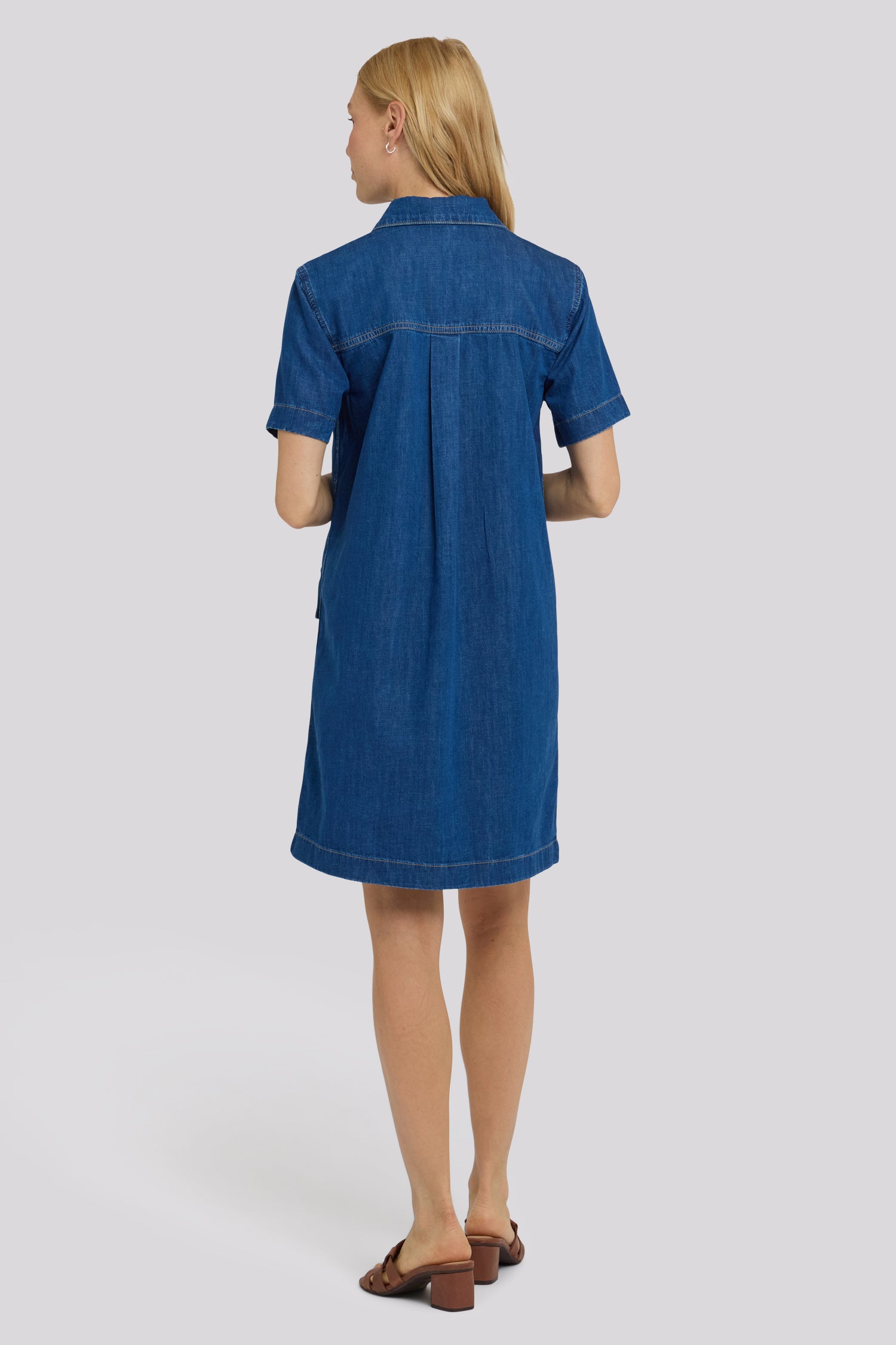 NYDJ Women's Denim Utility Dress - Blue - Size M