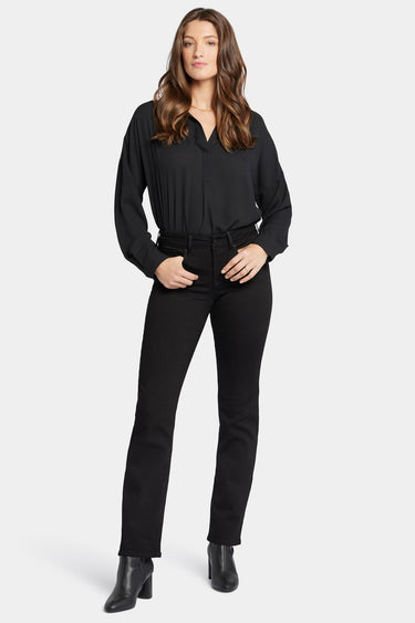 NYDJ Marilyn Straight Jeans  - Black