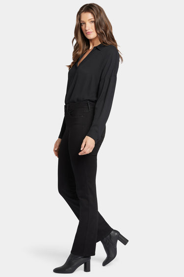 NYDJ Marilyn Straight Jeans  - Black