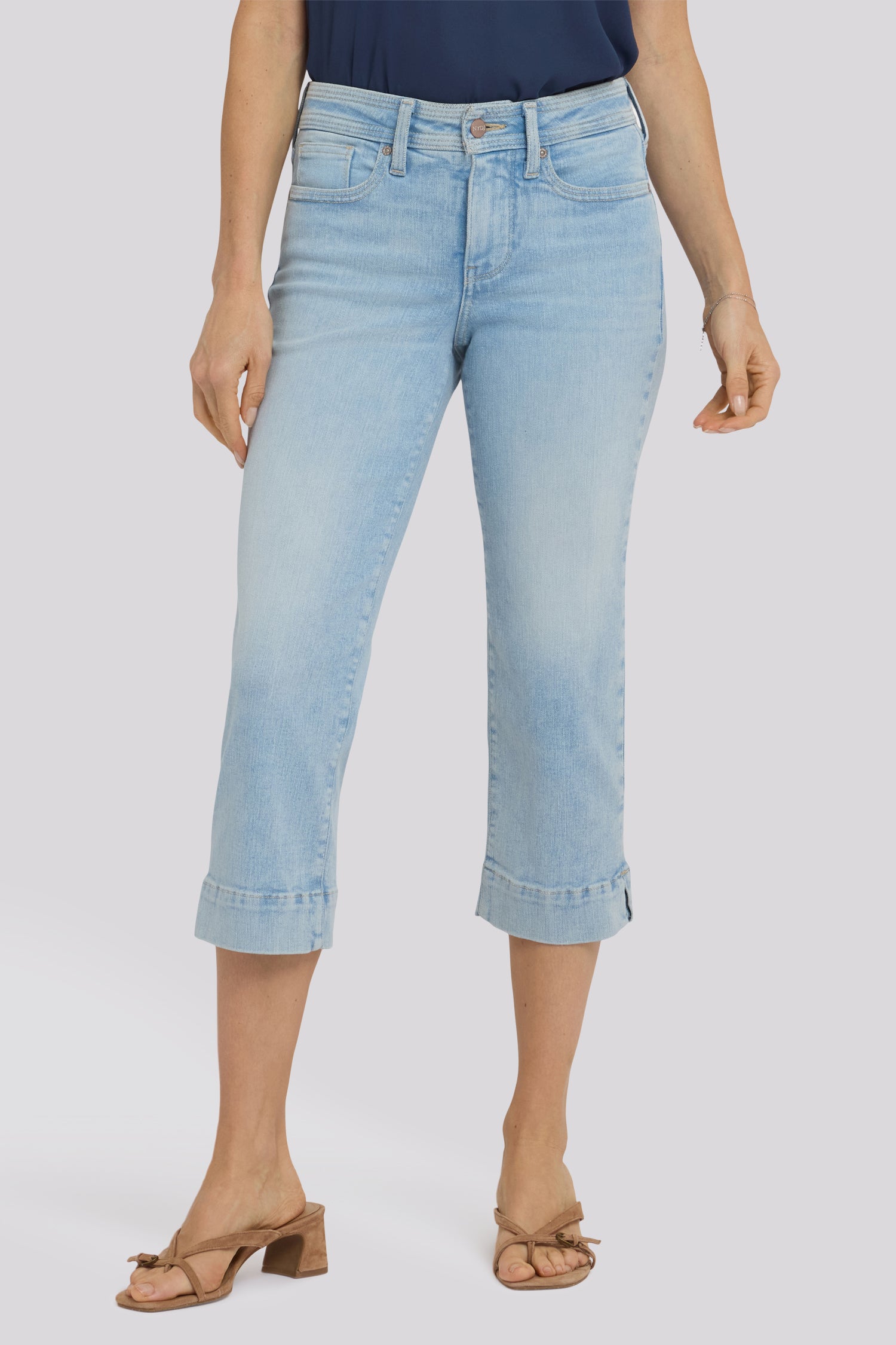 Marilyn Straight Crop Jeans In Re-New™ Denim With Triple Stitching