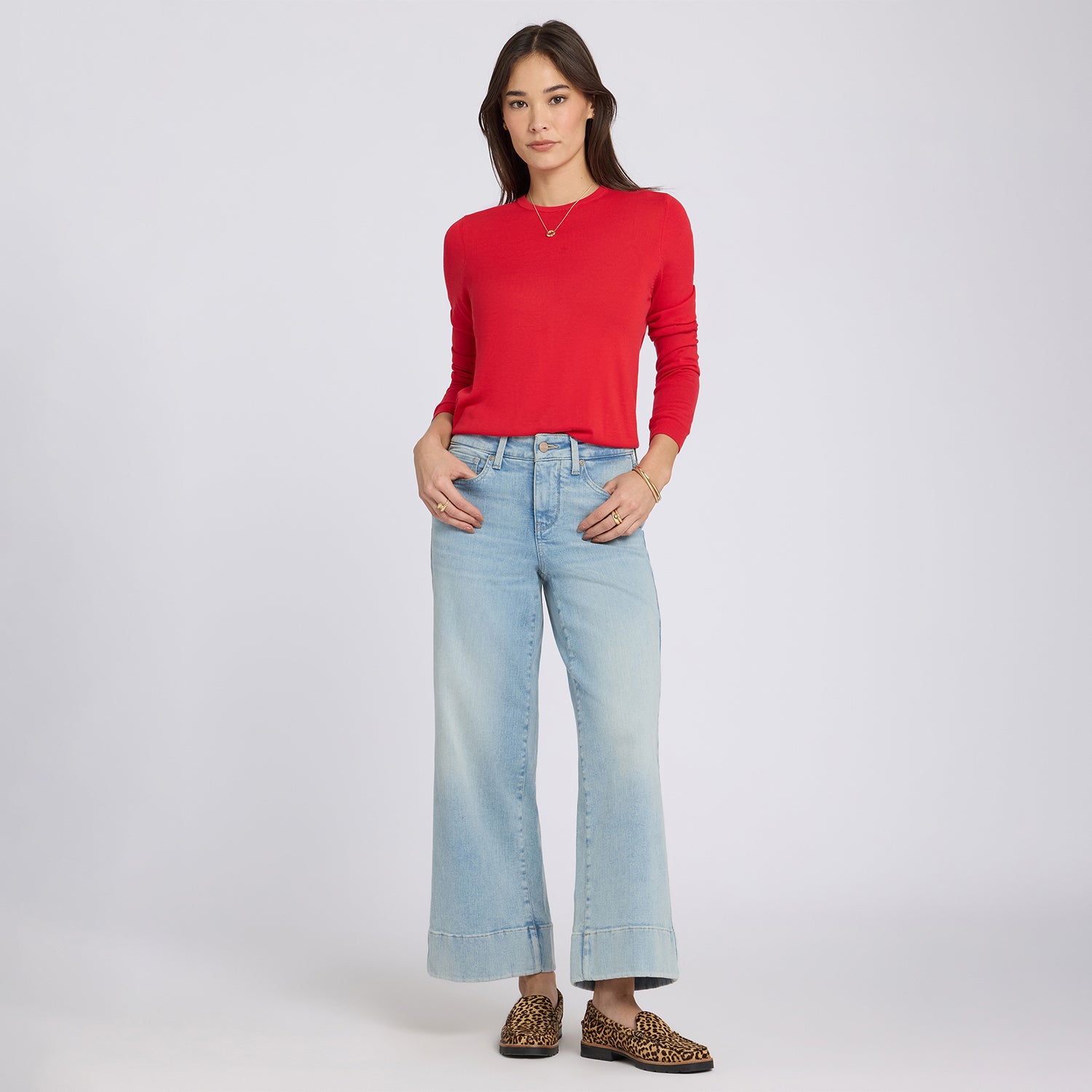 Teresa Wide Leg Ankle Jeans In Re-New™ Denim With 3