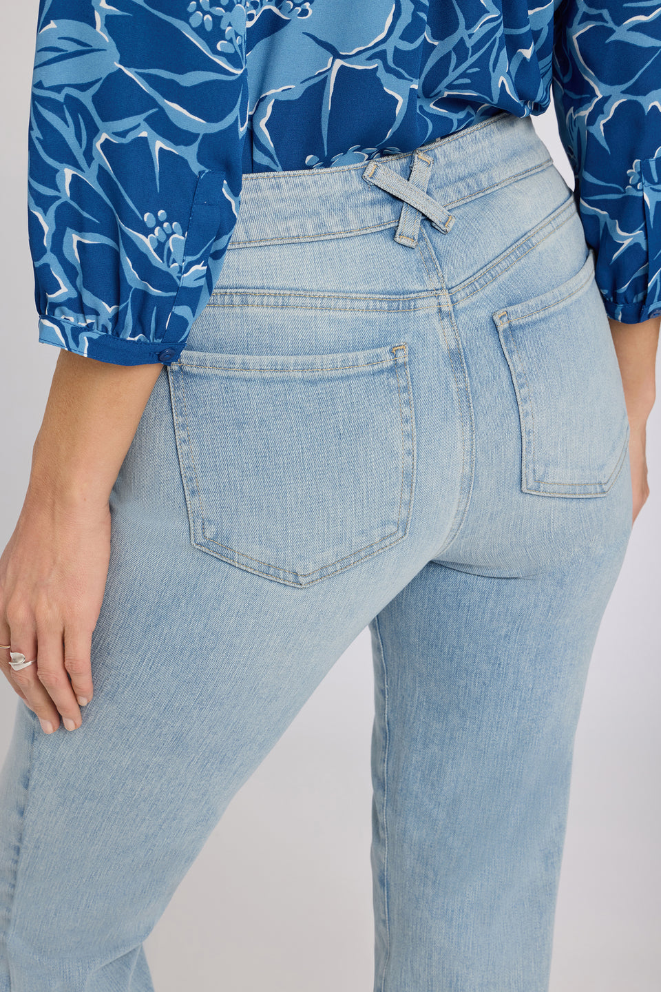 Sheri Slim Straight Jeans In Re-New™ Denim With Criss-Cross Belt Loop ...