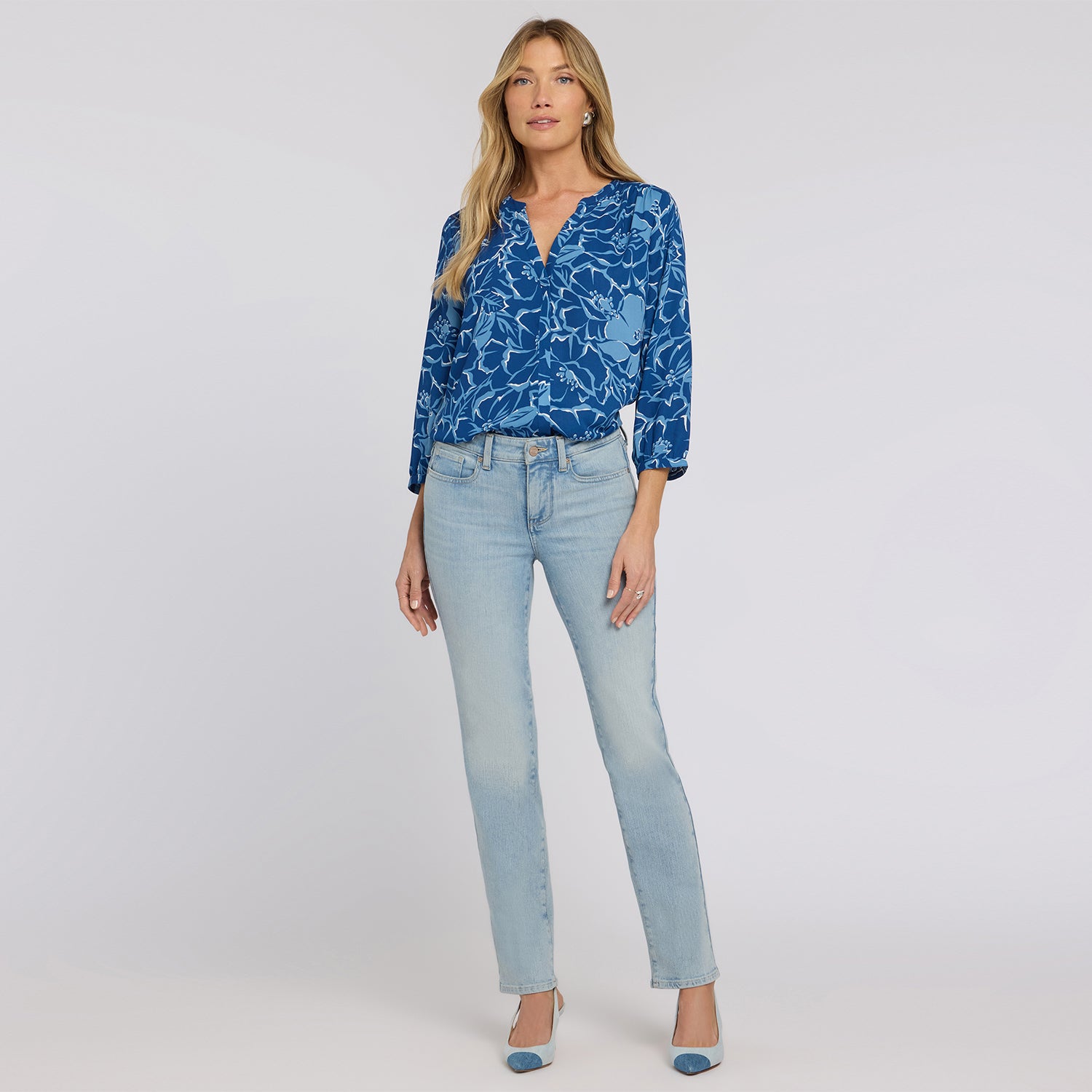 Sheri Slim Straight Jeans In Re-New™ Denim With Criss-Cross Belt