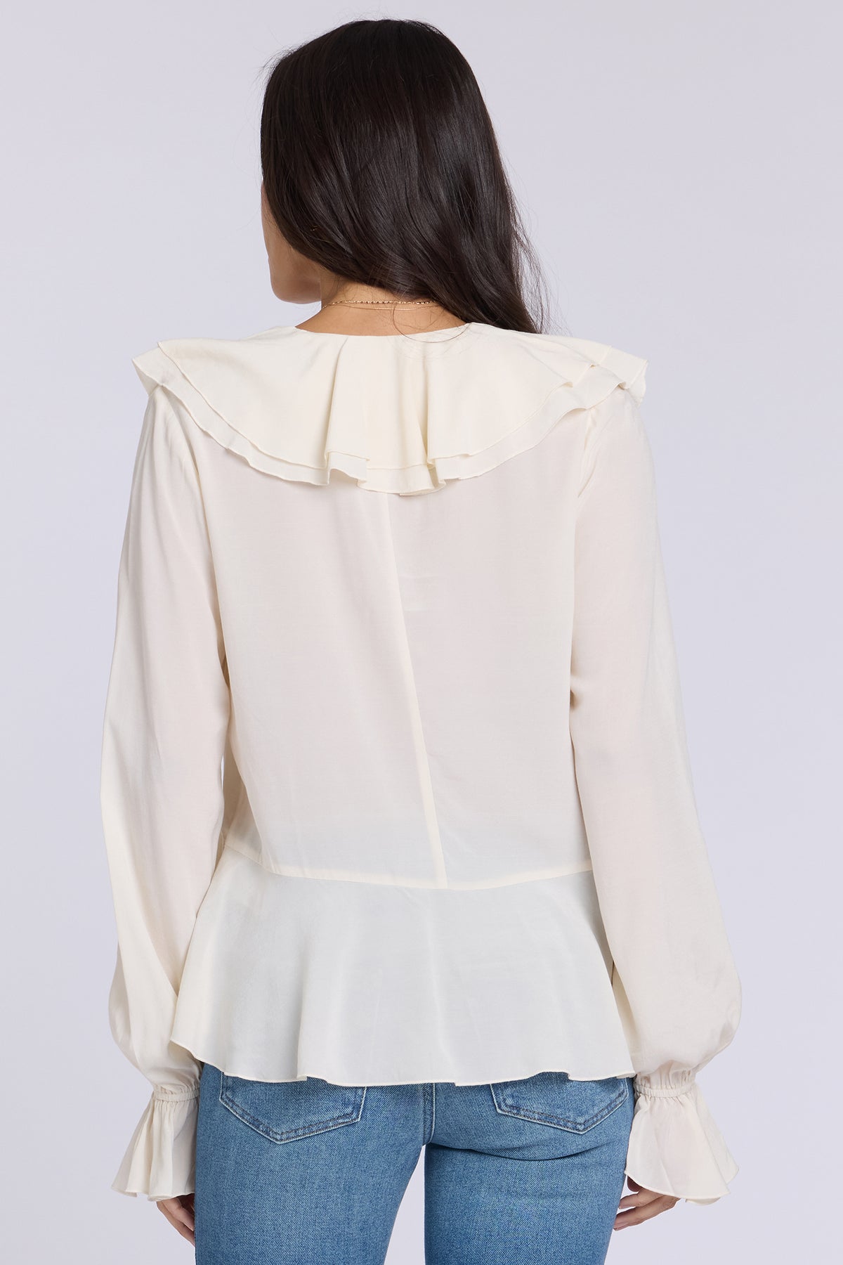 NYDJ Ruffle Blouse  - Ivory
