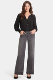 NYDJ Teresa Wide Leg Jeans With Released Shadow Hems - Snow Shadow