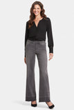 NYDJ Teresa Wide Leg Jeans With Released Shadow Hems - Snow Shadow