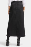 NYDJ High Rise Long Skirt With Center Front Slit - Eternity