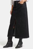 NYDJ High Rise Long Skirt With Center Front Slit - Eternity