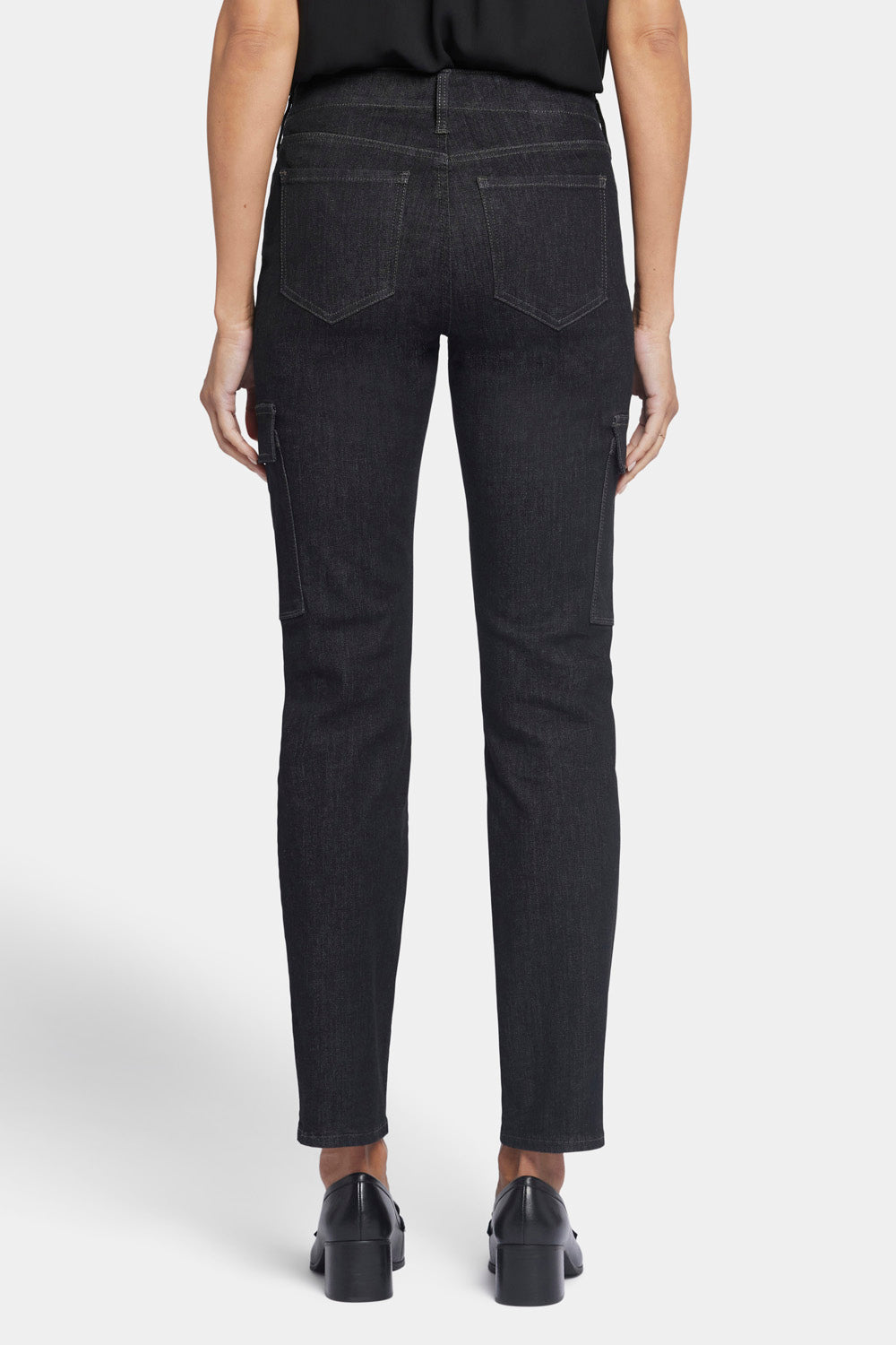 NYDJ Sheri Slim Jeans With Cargo Pockets - Garden Ranch