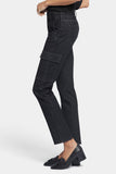 NYDJ Sheri Slim Jeans With Cargo Pockets - Garden Ranch