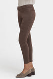 NYDJ Basic Legging Pants In Stretch Faux Suede - Coffee Bean