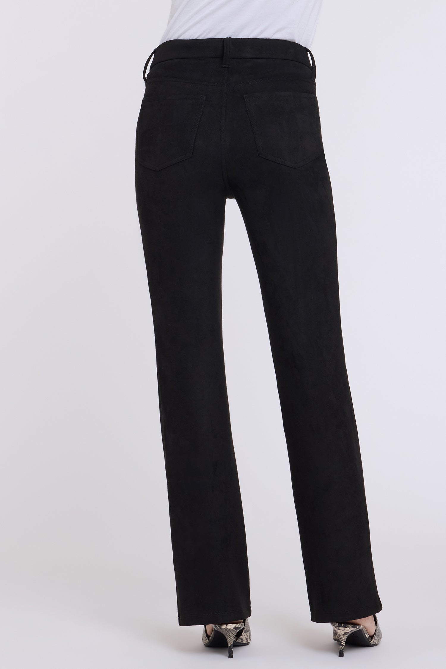 NYDJ Faux Suede Brooklyn Bootcut Pants Sculpt-Her™ Collection - Black