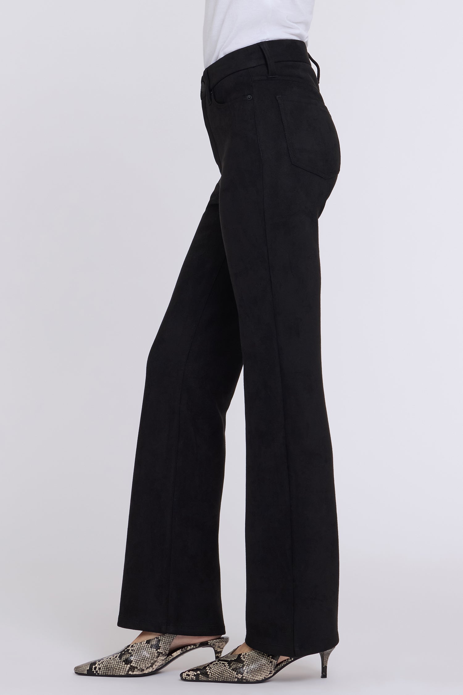 NYDJ Faux Suede Brooklyn Bootcut Pants Sculpt-Her™ Collection - Black