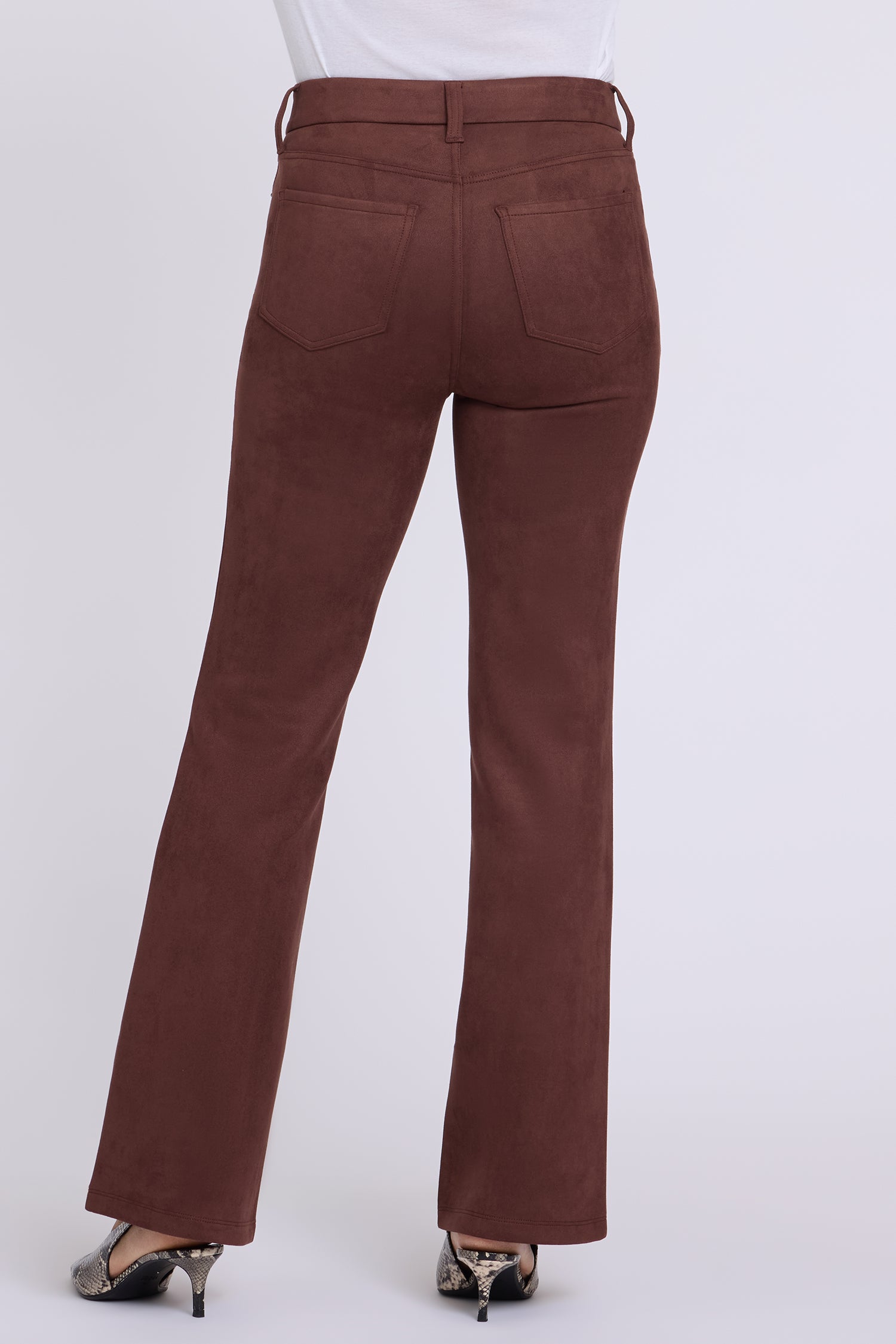 NYDJ Faux Suede Brooklyn Bootcut Pants Sculpt-Her™ Collection - Chocolate Fondant