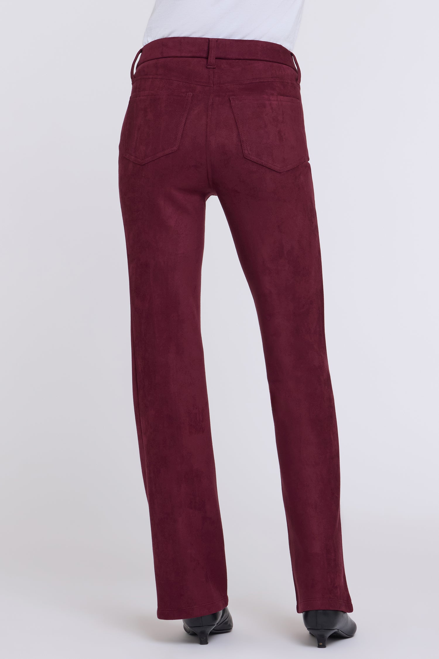 NYDJ Faux Suede Brooklyn Bootcut Pants Sculpt-Her™ Collection - True Burgundy