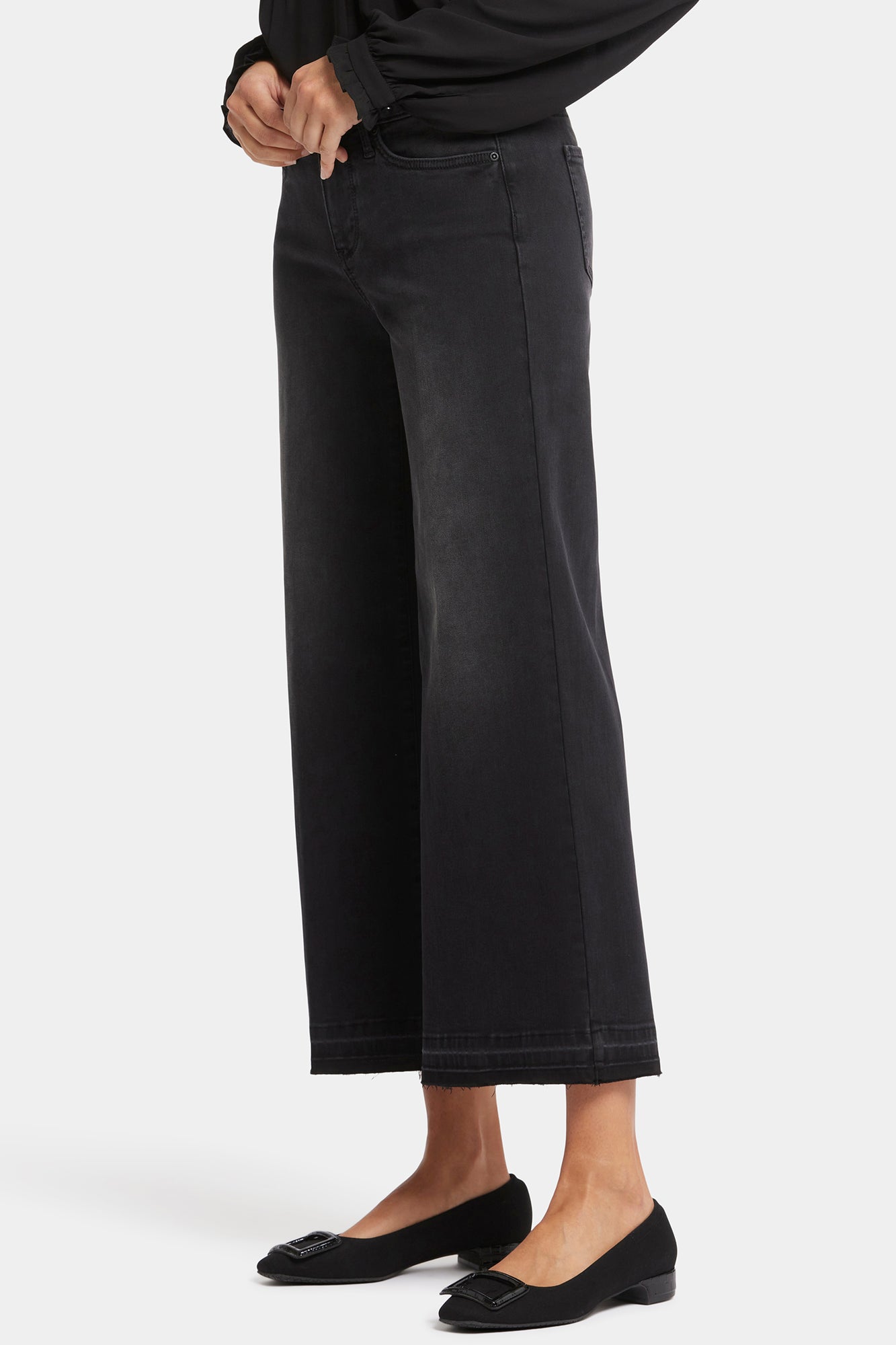 NYDJ Teresa Wide Leg Ankle Jeans With Released Hems - Crosswinds