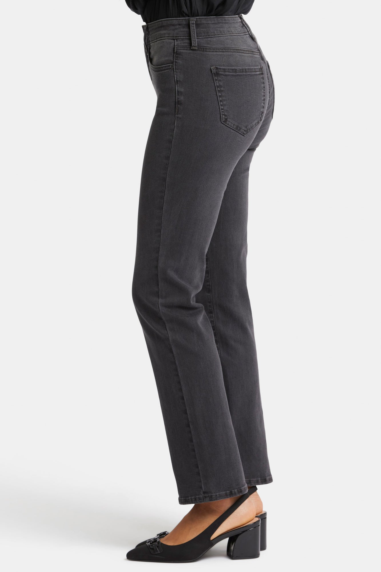 NYDJ Marilyn Straight Jeans In Long Inseam With High Rise - Cloud Stone