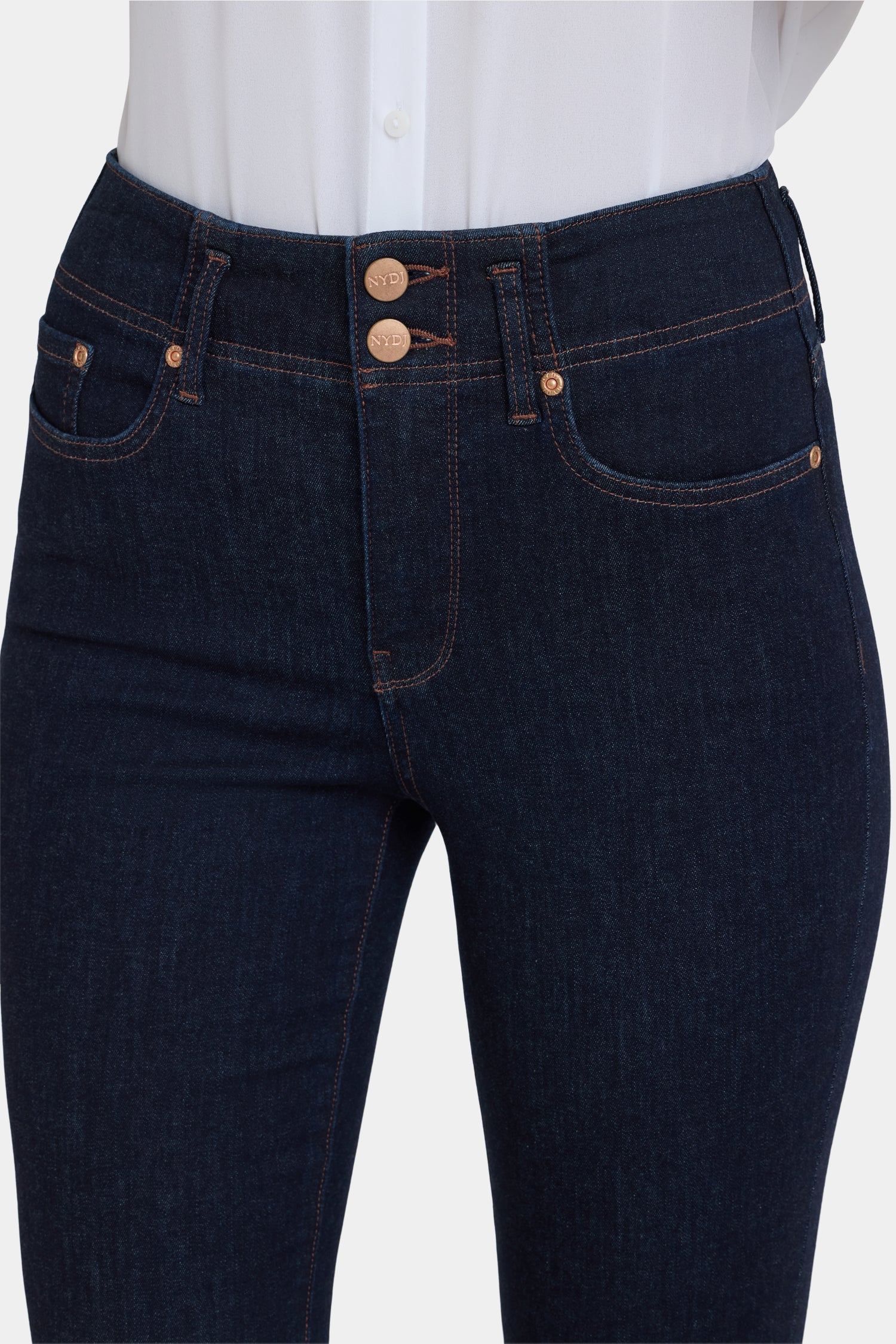 NYDJ Barbara Bootcut Jeans With High Rise And Double-Button Waistband - Magical